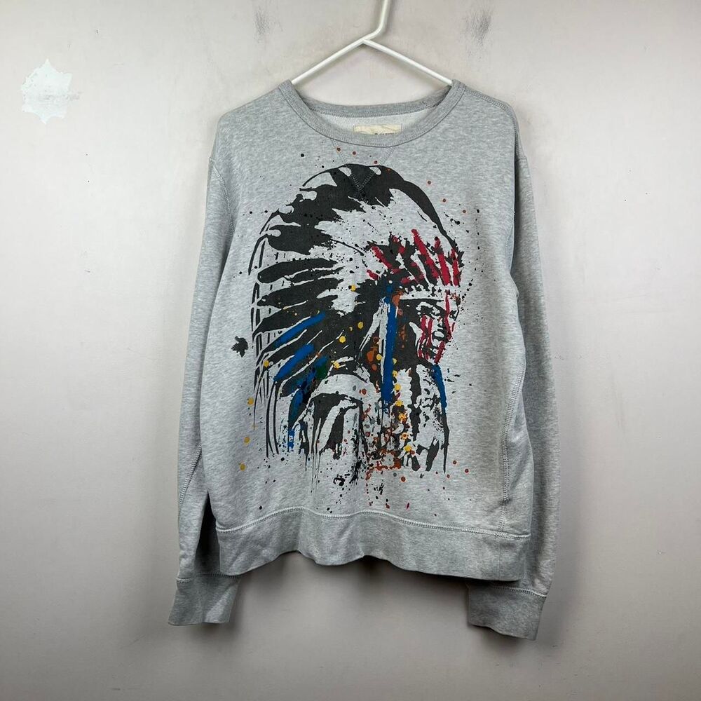 Ralph Lauren grey sweatshirt with Indian Chief graphic Size L